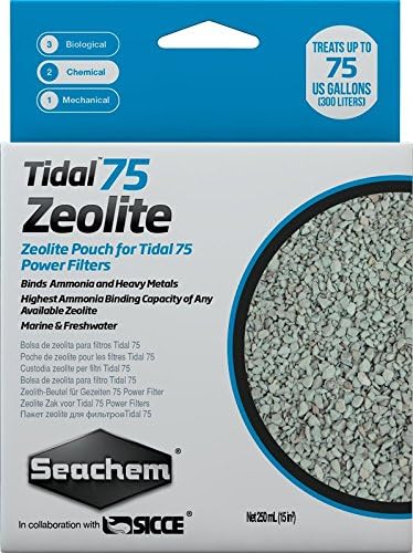 Seachem Laboratories 6514 75 Zeolite 250 mL Tidal Filter (Pack of 2)