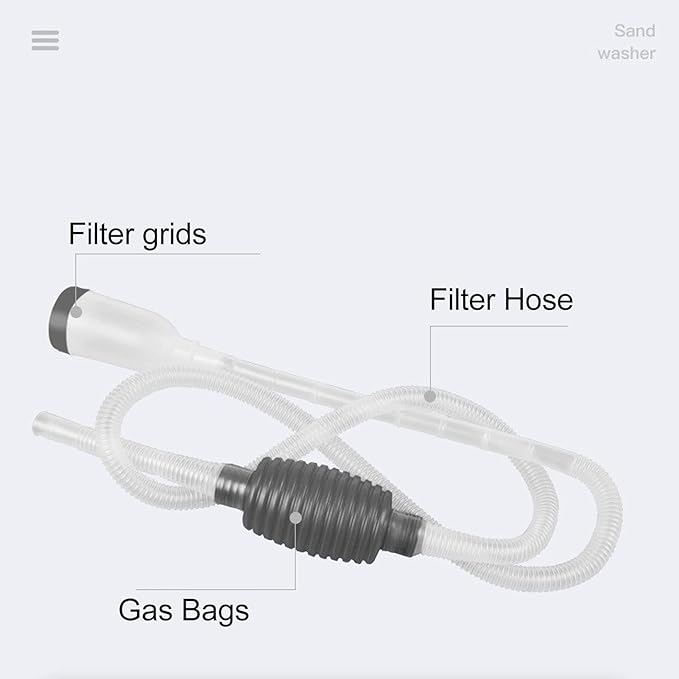 Fish Tank Siphon Safety Aquarium Gravel Syphon Filter Manual Water Changer for Cleaning Gravel and Sand