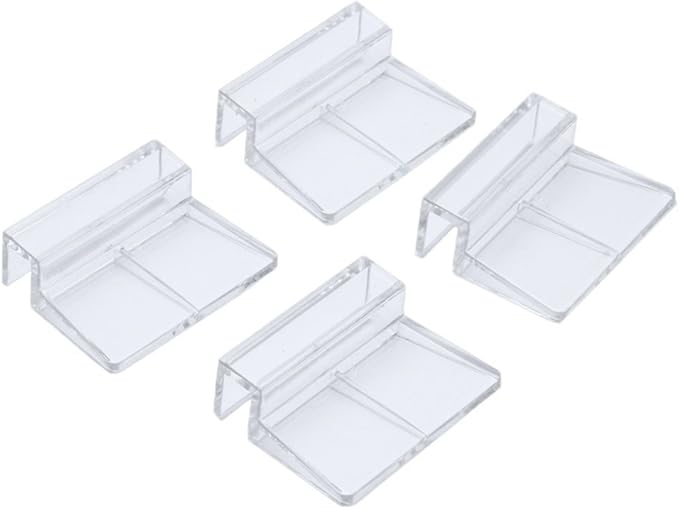 XMHF Aquarium Fish Tank Glass Cover Clip Support Holder, 12mm, 4-Pack