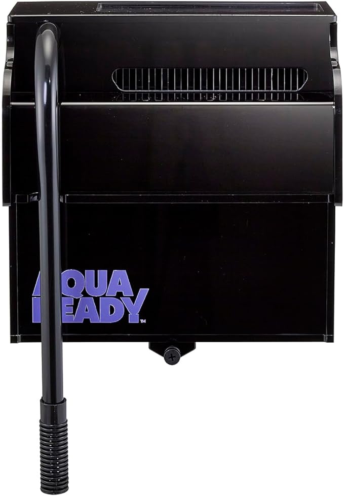AquaReady Aquarium Power Filter, Customizeable Media Basket, Refugium Light Window, Ultra Quiet Low Profile Design, Includes Media Basket