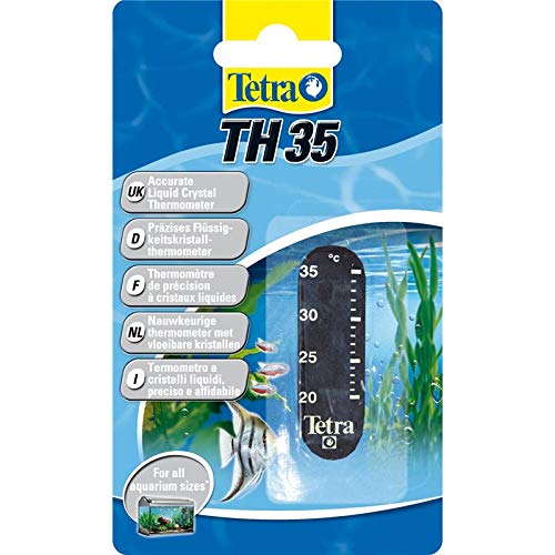 Tetra TH 35 Aquarium Thermometer (Precise Liquid Thermometer for Attaching Outside of Aquarium Panel)
