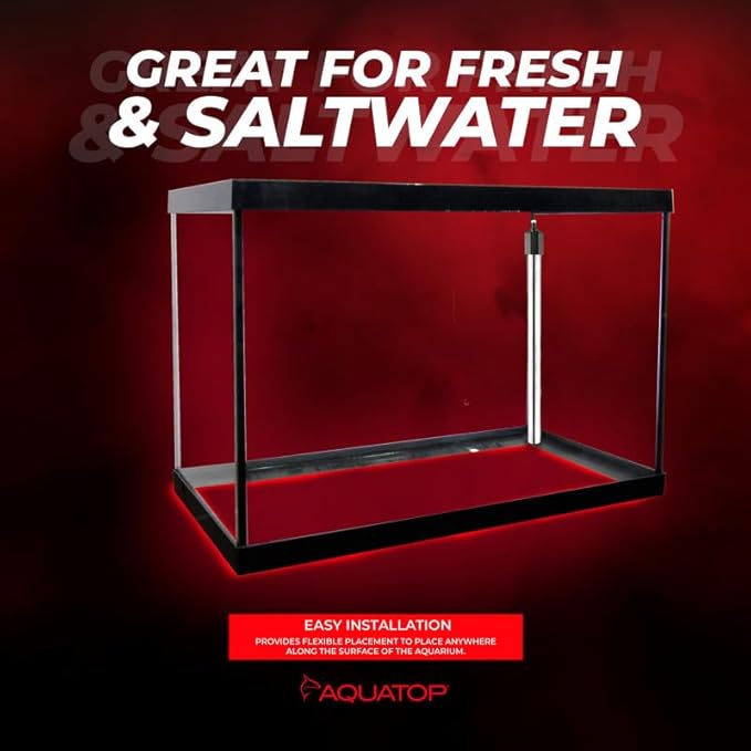 Aquatop Hercules 1,500-Watt Titanium Heater with Single Digital Controller - Up to 500-Gal - Adjustable Temperature - for Fresh & Saltwater Aquariums
