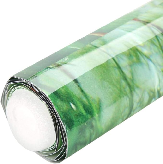 Filfeel Aquarium Background Fish Decorations Pictures PVC Adhesive Poster Water Grass Backdrop Decoration Paper Cling Decals Sticker(76 * 46cm)