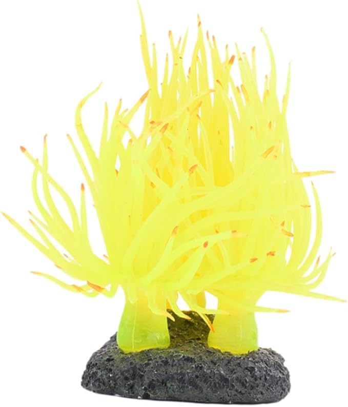Ipetboom 2pcs Fish Tank Decoration Artificial Plants Anemone Decoration Decorate Blue Decor Artificiales para Plants for Fish Tank Rubber Fish Plants Decor Aquarium Coral