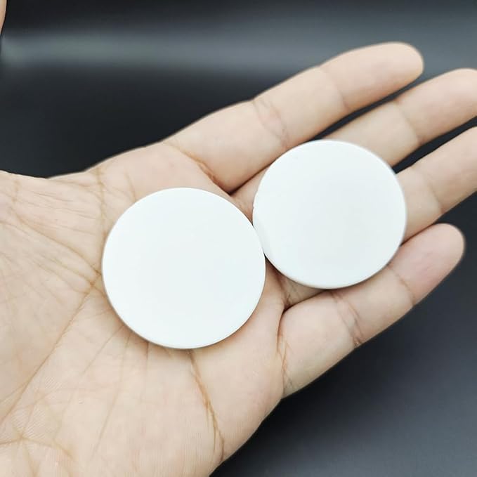 1.6 Inch Ceramic Coral Frag Plugs Coral Frag Tiles Base Disc - 10 Pack | Round | 40mm(1.57 inch)| White
