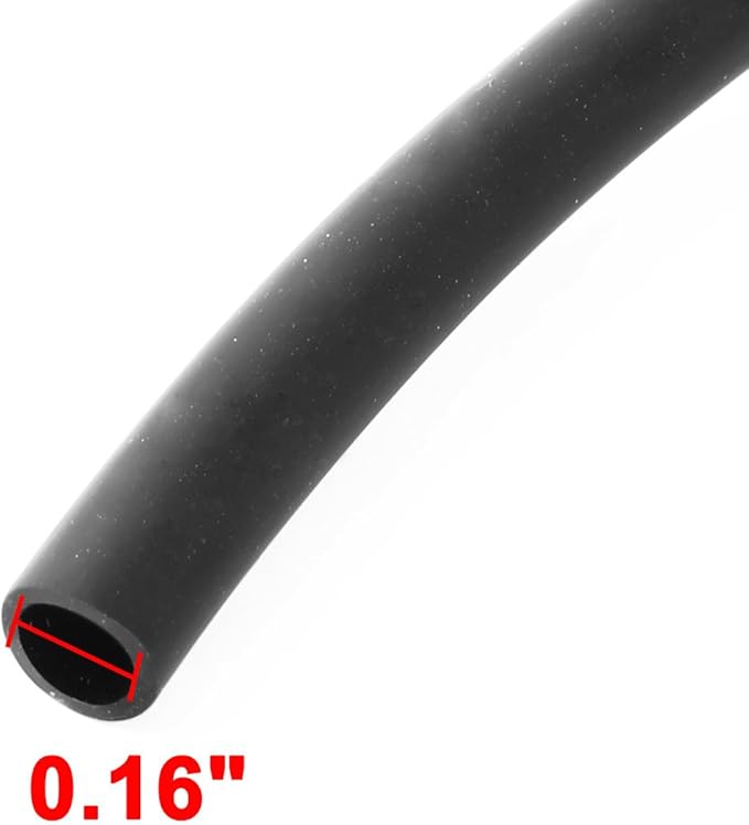 uxcell Aquarium Fish Tank Rubber Flexible Air Tube Hose Pump Pipe Black 8M Length