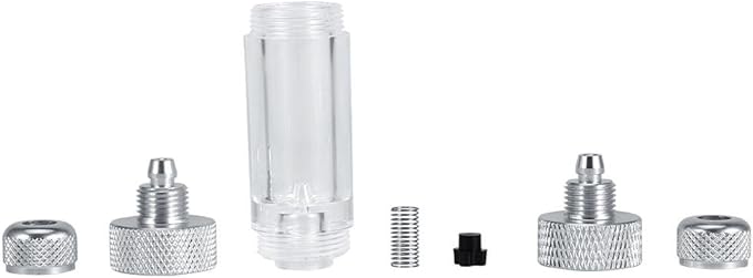 Zerodis CO2 Bubble Counter, 2 Types Single/Double Head Carbon Dioxide Bubble Counter Aquarium Diffuser Regulator Fish Supplies (Double Head)