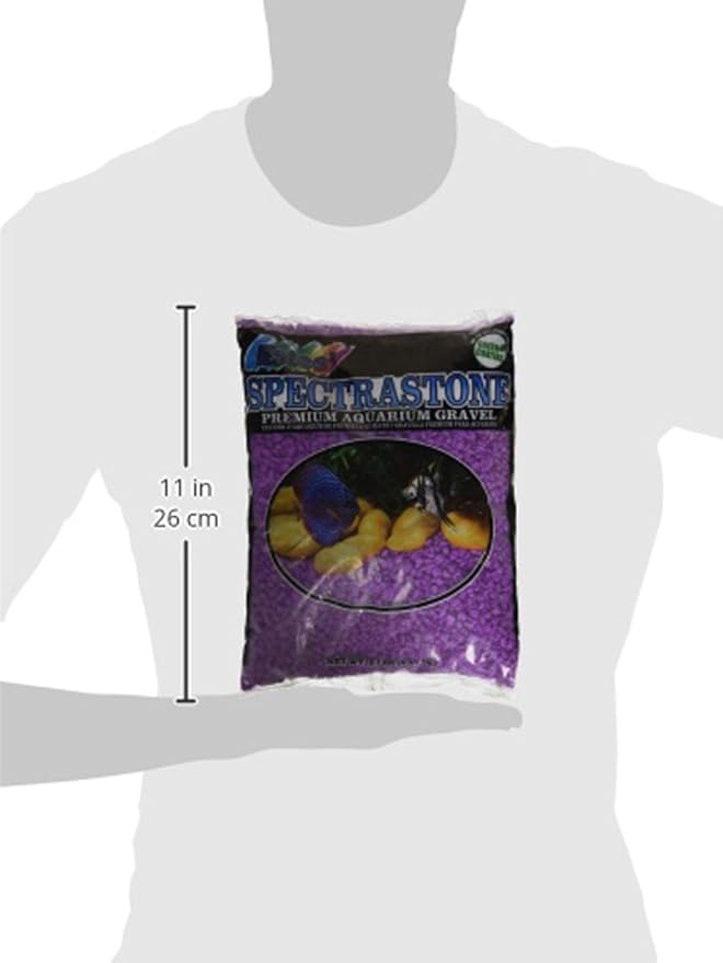 Spectrastone Permaglo Lavender Aquarium Gravel for Freshwater Aquariums, 5-Pound Bag