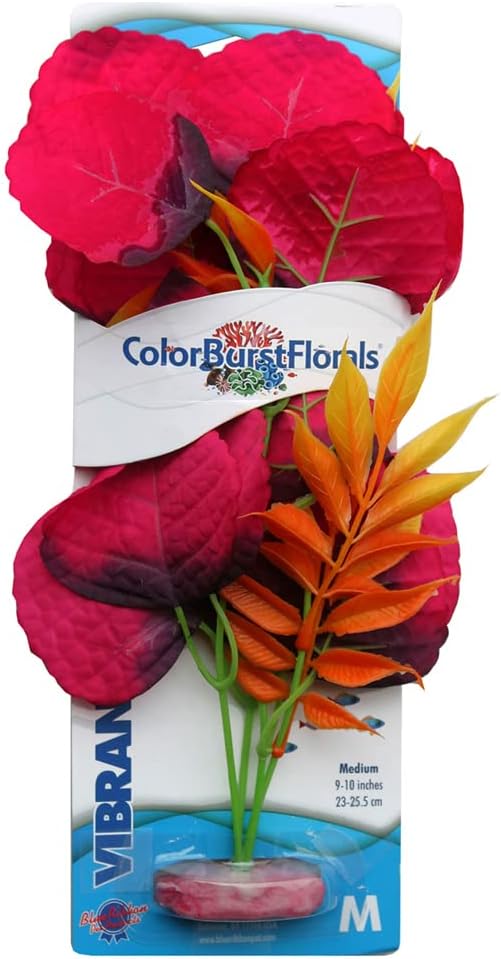 ColorBurstFlorals Melon Leaf Medium Silk Aquarium Plant