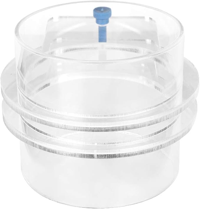 Ymiko Fish Feeder, Acrylic Fish Feeding Floating Food Dish Food Feeder Adjustable Transparent Cover Tray Automatic for Aquarium (100mm)