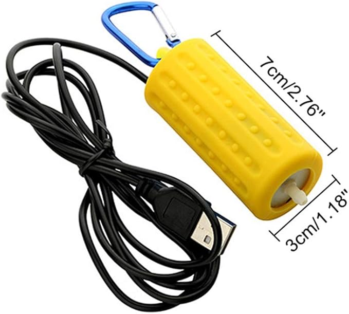 Ochine Aquarium Air Pump Portable Ultra Quiet Aquarium Air Pumps Mini USB Oxygen Fish Air Pump Hydroponic Oxygen Mute Energy Saving Supplies with Accessories for Fish Tank