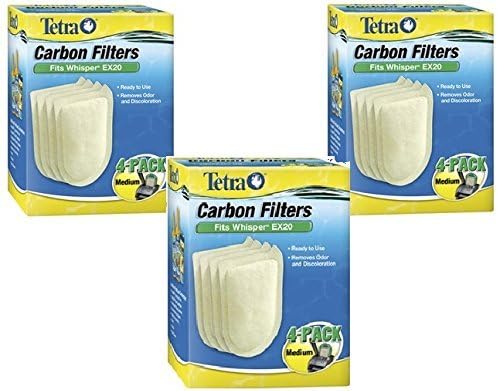 Tetra Whisper EX Carbon Filter Cartridge 4 Piece Medium Box - 3 Pack
