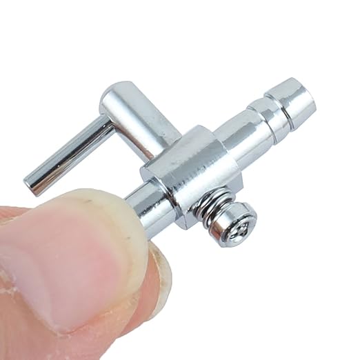 uxcell Stainless Steel Single Way Aquarium Control Air Water Flow Lever Valve 2Pcs