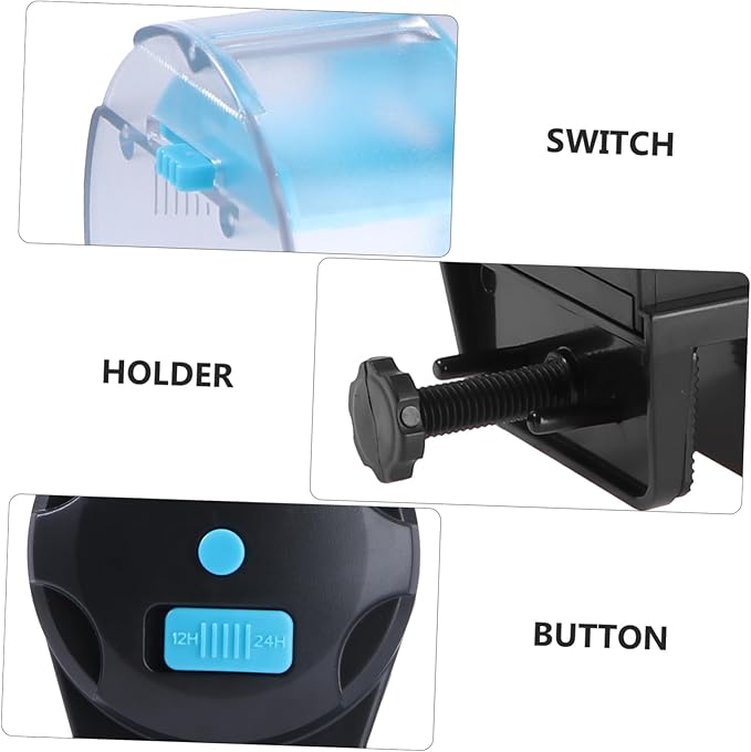SUPVOX Automatic Fish Feeder for Aquarium Timer Food Dispensing for Flakes Pellets and Crumbles Battery Operated Batteries Not Included