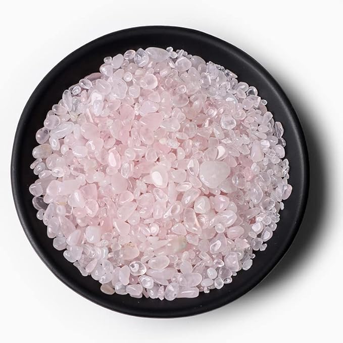 3-5MM Natural Stone Gravel Quartzs Agat Jaspers Chips Minerals Tumbled Specimen Stone Home Aquarium Decoration,NO.11 Rose Quartz,100g