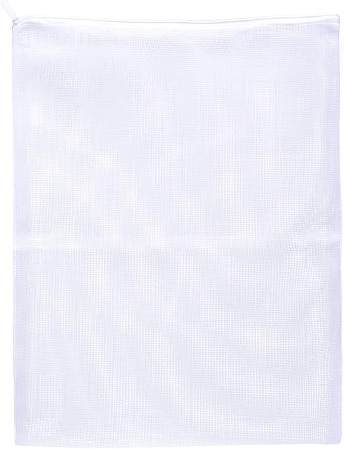 JIHAQUA Aquarium Filter Bags Large - Reusable Fish Tank Filter Media Mesh Bags with Plastic Zipper (11.5 x 15.5 inch (6 Pack))