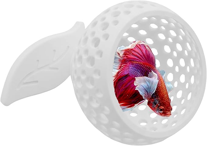 CTWPets Betta Bulb Pro Magnetic Aquarium Hide for Betta Fish, Secure Glass Mount Cave for Fish Tank, Shrimp and Small Aquatic Pets (Pure White)