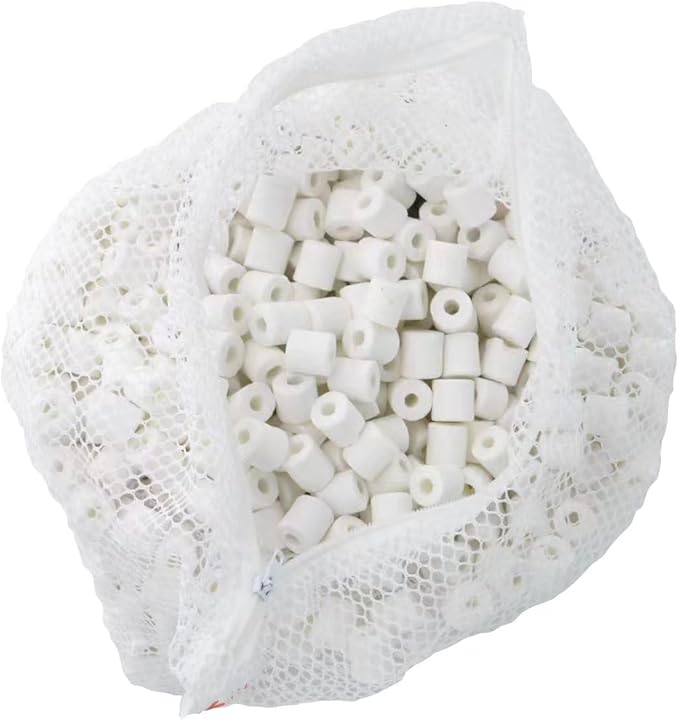 CNZ Premier Bulk Bio Ceramic Rings Filter Media for Aquarium Koi Fish Pond Reef Filter (5-lbs)