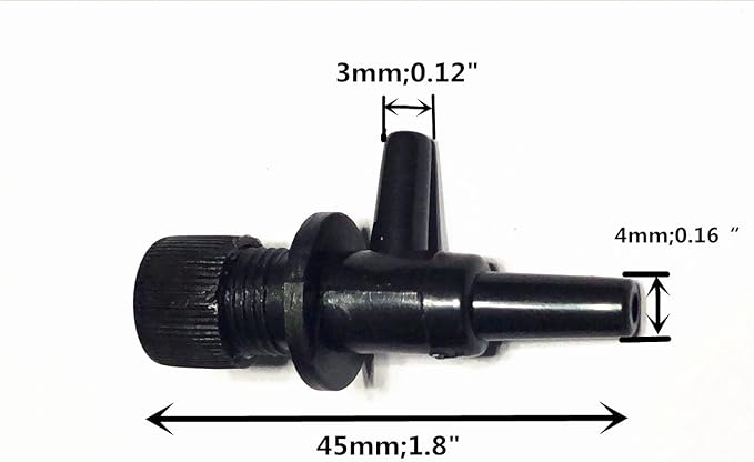 Aquarium 2 Way Air Line Tubing Flow Control Valve XMHF for Fish Tank 5-Pcs