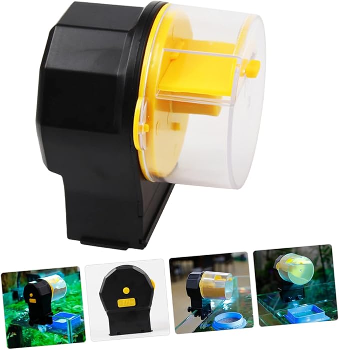1set Automatic Fish Feeder for Vacation Timer for Easy Install Aquarium Fish Food Dispenser and Convenient Battery