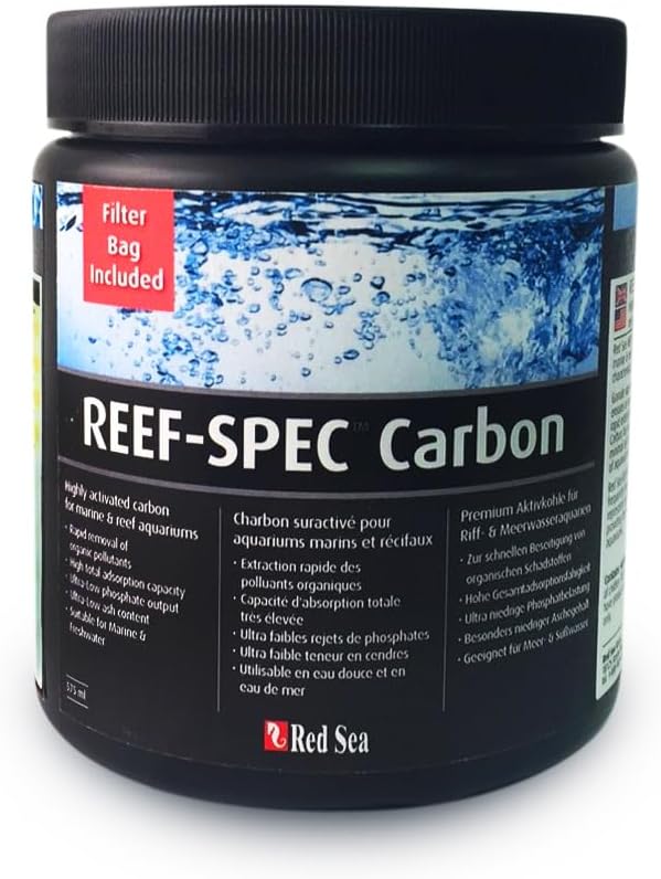 Red Sea Reef Spec Aquarium Carbon 500 ml – Superior Activated Carbon for Marine or Freshwater, Crystal Clear Water