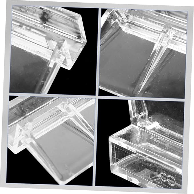 BESPORTBLE 32pcs Acrylic Aquarium Lid Clips Fish Tank Cover Bracket Easy Install Rimless Tank Support High Strength Clips for Fish Aesthetic