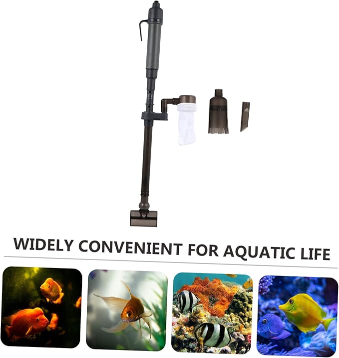 1set Electric Fish Tank Water Changer Telescopic Tube Aquarium for Water Change Sand Washing Tank Scraping No Battery Required Suitable for Small Large Aquariums