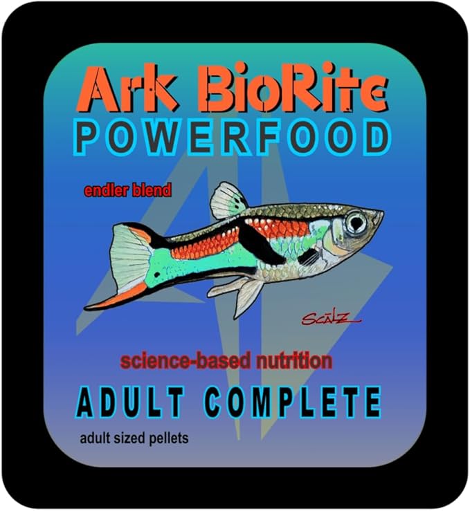 2oz Adult Endler Fish Food, 100% Nutrition powerfood, Color Enhancing, 2 Micro Granule Sizes to Feed Adult Endler, Highly digestible, Fast Absorption