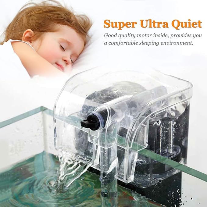 PULACO Aquarium Air Pump and Small Aquarium Filter