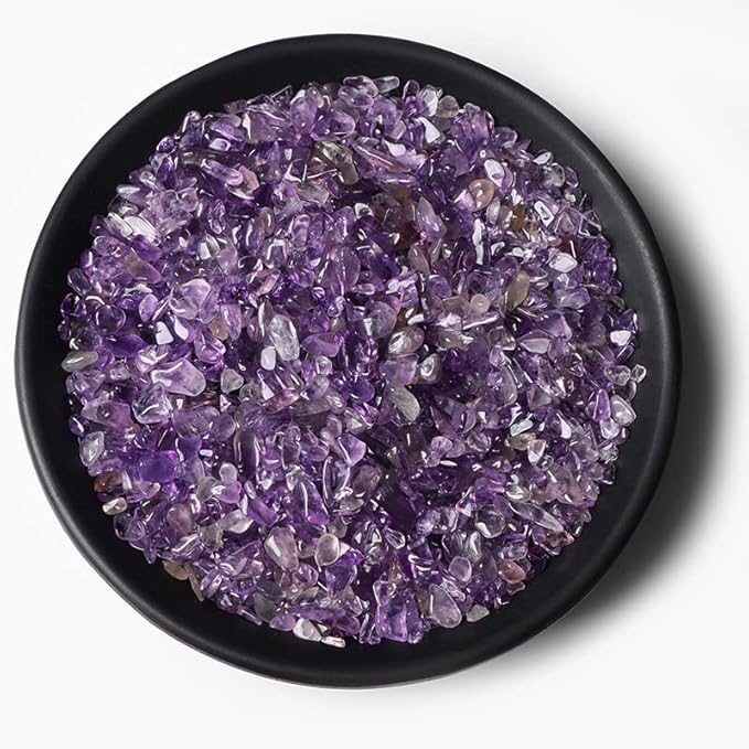 3-5MM Natural Stone Gravel Quartzs Agat Jaspers Chips Minerals Tumbled Specimen Stone Home Aquarium Decoration,NO.16 Amethyst,100g