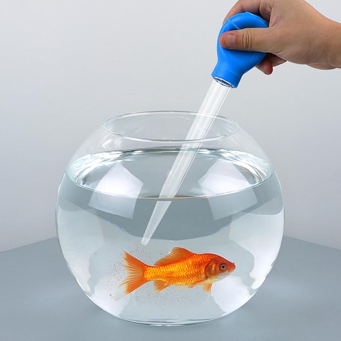 Aquarium Cleaning Dropper, 30ml Aquarium Cleaning Waste Remover, Aquarium Gravel Cleaning Straw, Blue