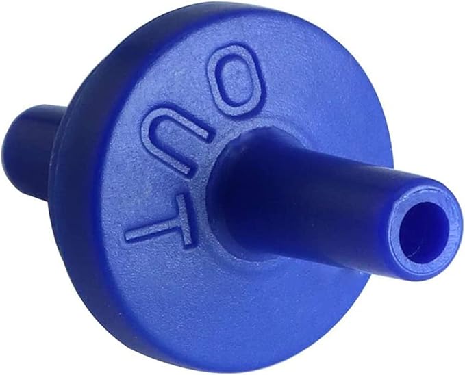XMHF 10 Pcs Plastic Aquarium Non-Return Air Pump Check Valve Blue for Fish Tank