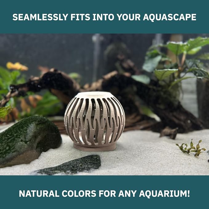 Shrimp Feeder and Hide for Freshwater Aquariums – Modular Design, Aquascape Friendly, Designed & Manufactured in USA (Sand)