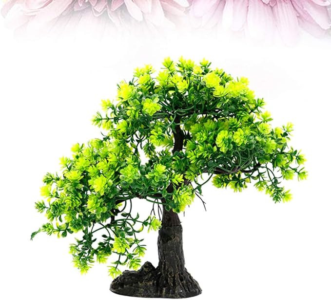 balacoo Artificial Tree Decor for Fish Tank Green Resin Aquarium Decoration Underwater Plant Ornament Safe for Aquariums Easy to Clean Fish Habitat
