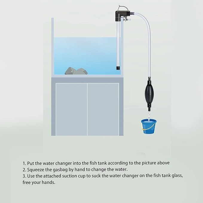 Manual Aquarium Water Changer, Siphon Gravel Vacuum Cleaner for Efficient Water Changing and Sand Cleaning in Home Aquariums, 1 Piece