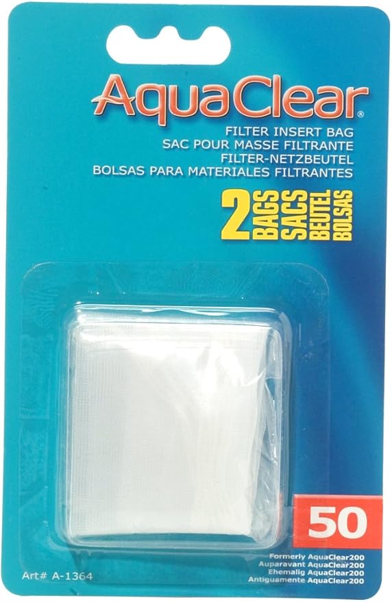 AquaClear 50 Nylon Bags, Aquarium Filter Media Bags, 2-Pack, A1364