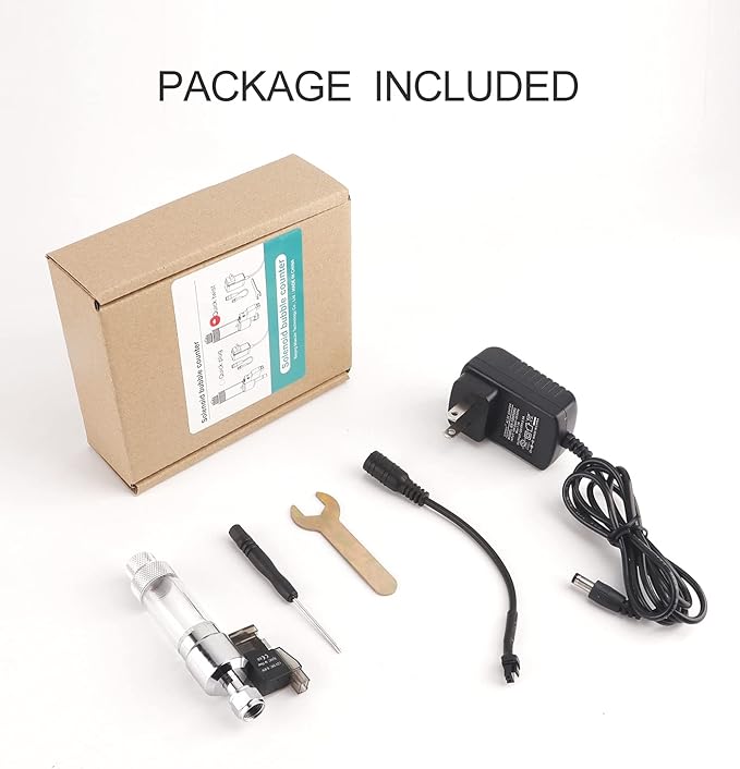 CO2 Bubble Counter with Solenoid Valve and Check Valve for CO2 Generator Regulator Planted Aquarium Screw Connection