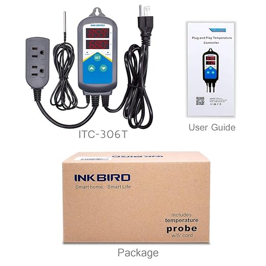 Inkbird ITC-306T Pre-Wired Electronic Heating Thermostat Temperature Controller and 24 Hours Digital Day & Night Cycle Timer Controller for Seed Germination Reptiles Hatching