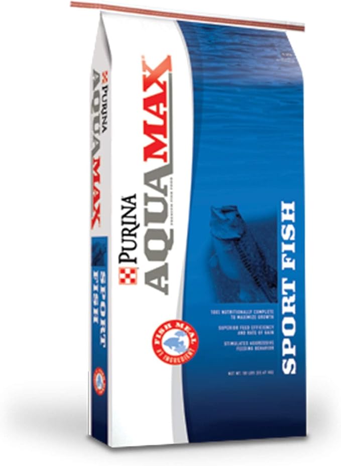 Purina | Aquamax Sportfish MVP Game Fish Feed for Bass, Bluegill, Trout | 50 Pound (50 LB) Bag
