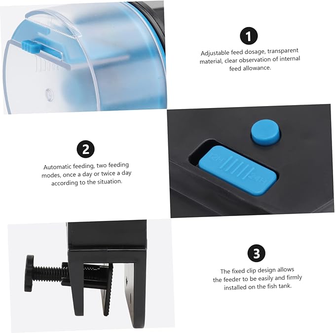 POPETPOP Aquarium Fish Feeding Device Automatic Turtle Feeder Decorative Feeder Easy to Clean Fish Tank Accessory