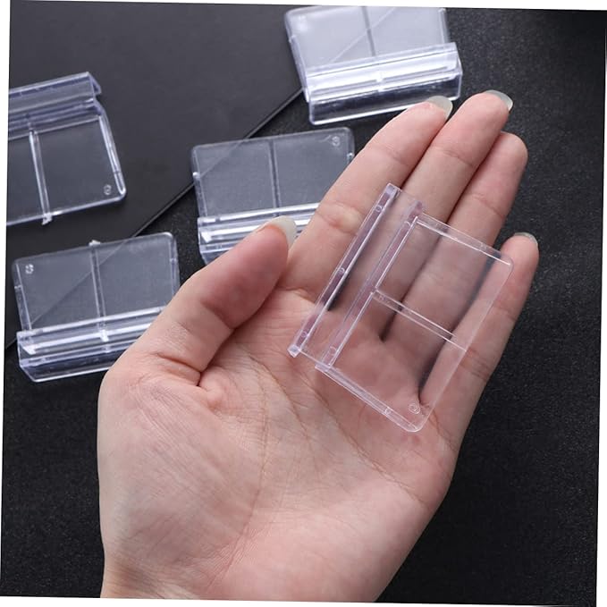 Ipetboom 3sets Rimless Aquarium Tank Glass Cover Clip Support Holder Acrylic Clips for Betta Fish Tanks Easy Installation Fish Accessories 6pcs*3