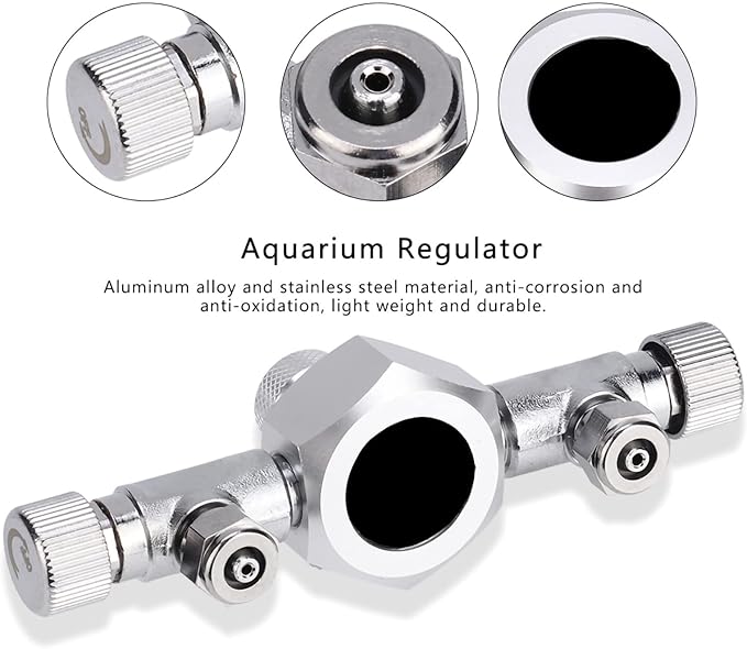 KIMISS Multi Ways Distributor Aquarium Regulator CO2 Splitter Valve Fish Multi Ways Distributor (2 Passes)