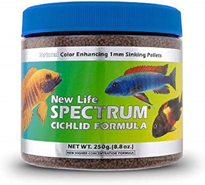 New Life Spectrum Cichlid 1mm Sinking Freshwater Formula, 250g/All Sizes