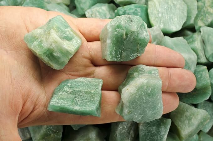 Fantasia Materials: 5 lbs Green Aventurine Rough Stones from India