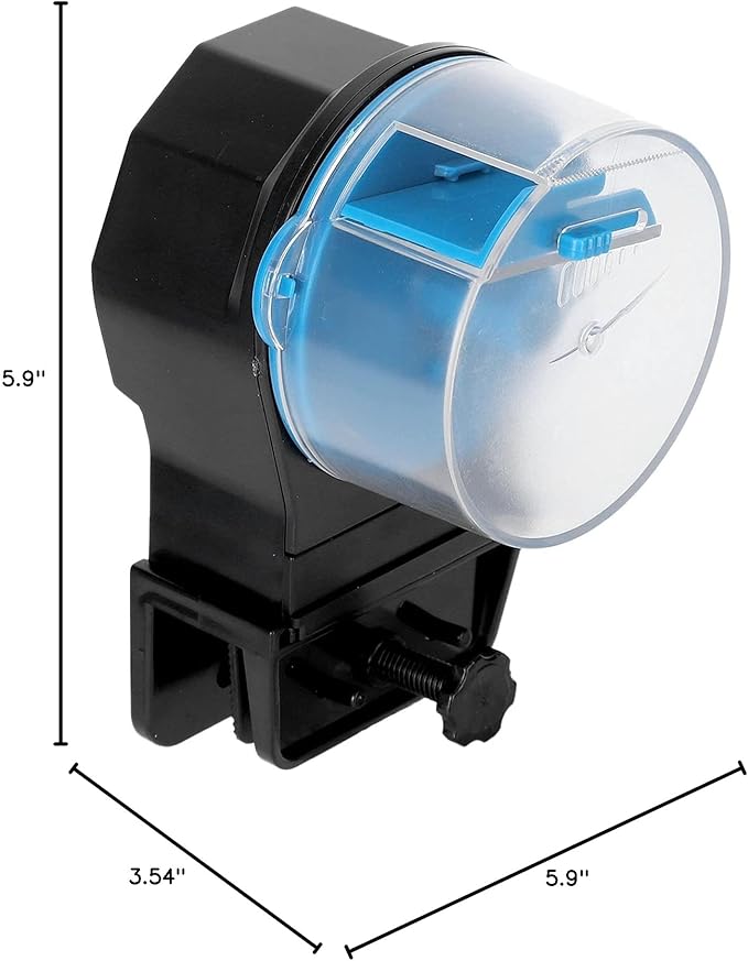 Feeders Feeder Fish Food Timer Fish Food Vacation Feeder Auto Fish Feeder Vacation Timer Feeder for Fish Electric Adjustable Small Fish Feeder Timer Aquarium Automatic Fish (Blue)