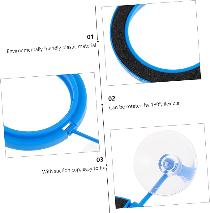 BESPORTBLE Fish Tank Automatic Feeder 3pcs Feeding Ring Lightweight Plastic Floating Food Tray Easy to Clean