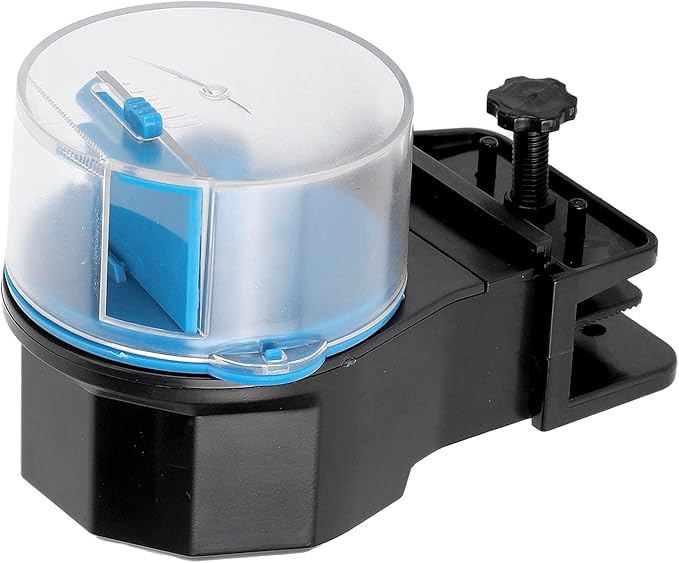 Automatic Fish Feeder, Aquarium Fish Feeder Dry Gr N Easy Installation Flexible Convenient Aquarium Food Feeder for Fish (Blue)