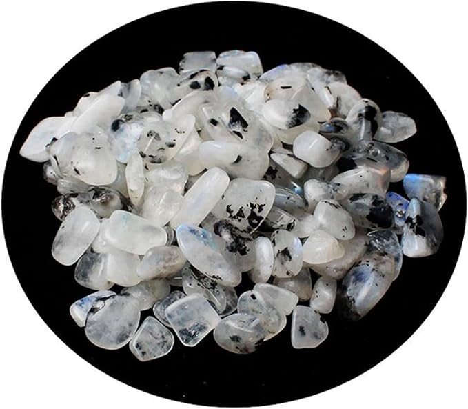50/100g Natural Stones Gravel Crystals Chip Quartz Minerals Tumbled Agates Specimen Home Aquarium Decor,Moonstone,50g