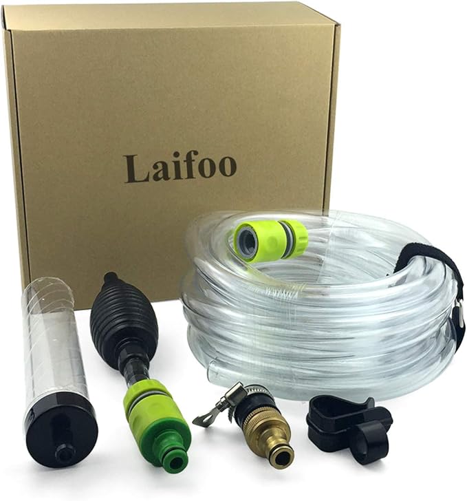 Laifoo 25ft Aquarium Vacuum Gravel Cleaner Fish Tank Cleaner Siphon Water Changer