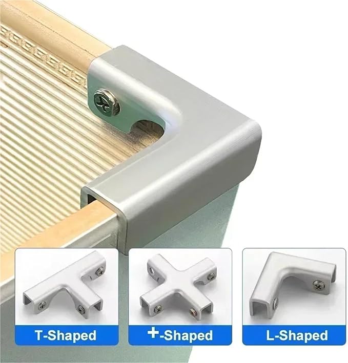 Aquarium lid Clips T Cross L-Shaped Glass Fixing Clip Glass Combination, Fixing Bracket Reinforced Clip Ceramic Tile Fish Tank Accessories(T12.5- T Type 8-10mm)